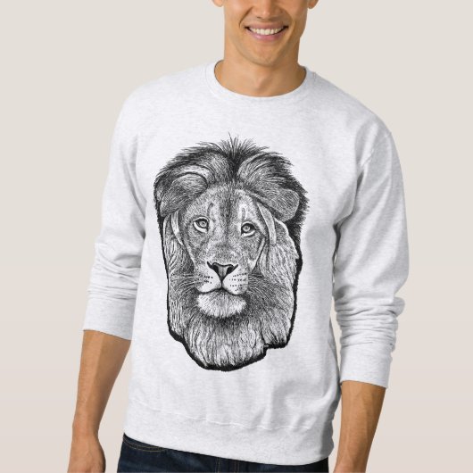 Lion Zeichnend T - Shirt (Vorderseite)