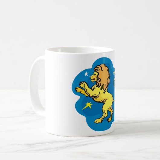 Lion Zodiac Kaffeetasse (Vorderseite Links)