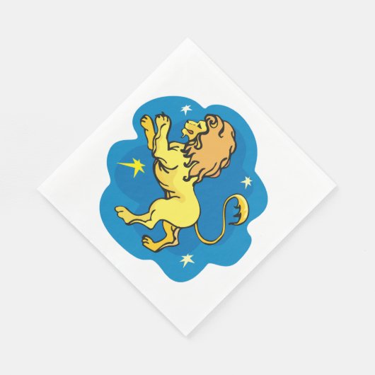 Lion Zodiac Serviette (Ecke)