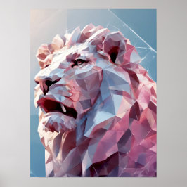 Lion Zodiac Sign Poster
