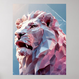 Lion Zodiac Sign Poster