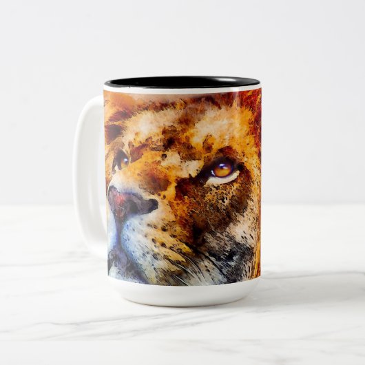 Lion Zweifarbige Tasse (Vorderseite Links)