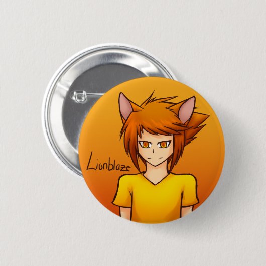 Lionblaze Nekomimi Knopf Button (Vorne & Hinten)
