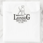 Liondog / Rhodesian Ridgeback Runder Aufkleber (Tasche)