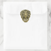 LionDoorKnocker072509 Runder Aufkleber (Tasche)