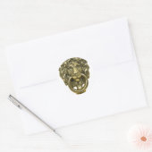 LionDoorKnocker072509 Runder Aufkleber (Umschlag)