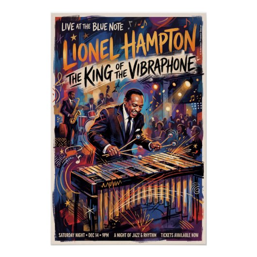 Lionel Hampton Live Poster (Vorderseite)