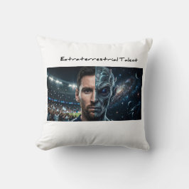 Lionel Messi Alien Ziege - Modernes quadratisches  Kissen