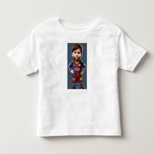 Lionel Messi niedlicher Baby-Cartoon Realistisch g Kleinkind T-shirt (Vorderseite)