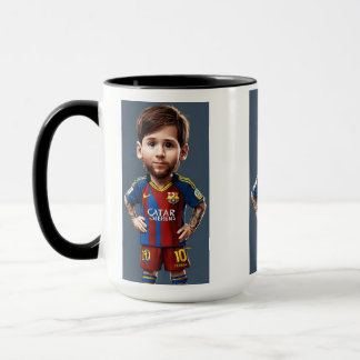 Lionel Messi niedlicher Baby Cartoon Realistische  Tasse