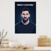 Lionel Messi Quote Poster – Mindset Is Everything (Küche)