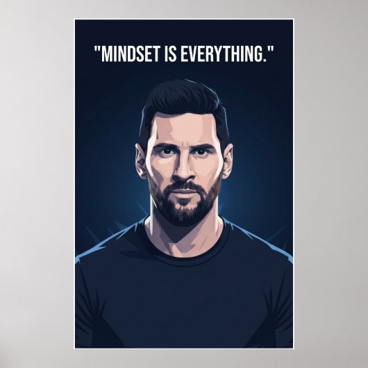Lionel Messi Quote Poster – Mindset Is Everything (Vorne)
