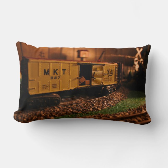Lionel Train Scene - Open Boxcar- Pillow Lendenkissen (Vorderseite)