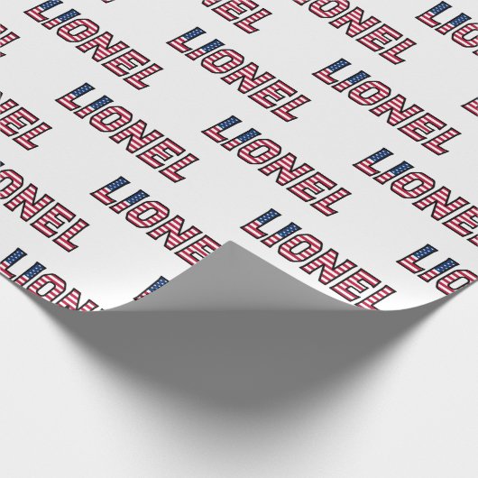 Lionel Vorname Name USA US Geschenkpapier Papier (Ecke)