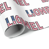 Lionel Vorname Name USA US Geschenkpapier Papier (Rolleneckpunkt)