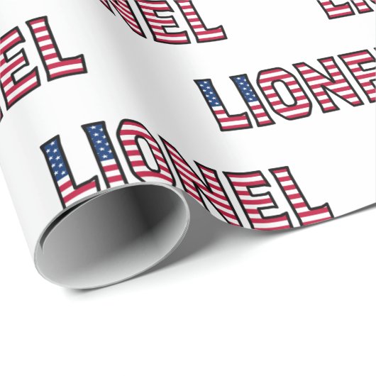 Lionel Vorname Name USA US Geschenkpapier Papier (Rolleneckpunkt)
