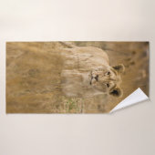 LIONEN IM GRASS BADEHANDTUCH (Badehandtuch)