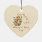 Lioness and baby, Our First Mother's day Together Keramik Ornament (Vorne)