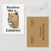 Lioness Animal Fearless Visitenkarte (Vorne/Hinten)