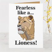 Lioness Animal Feless Karte (Gelbe Blume)