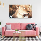 Lioness auf ihrem Tod Leinwanddruck (Insitu (Wohnzimmer))