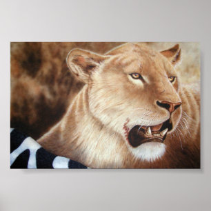 Lioness auf ihrem Tod Poster