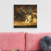 Lioness Canvas Print Leinwanddruck (Insitu (Wohnzimmer))