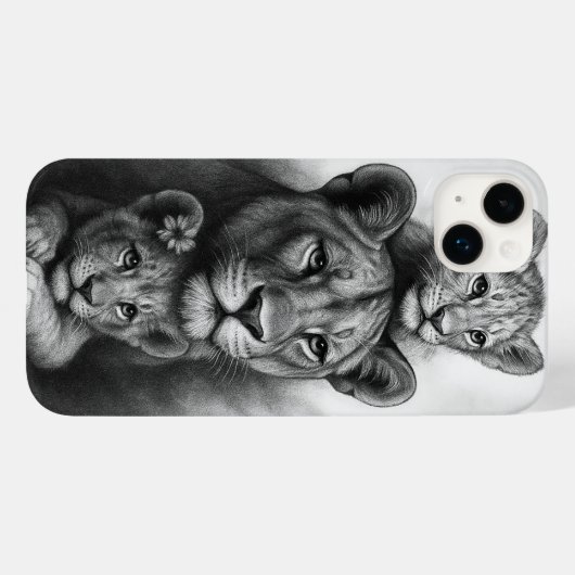 Lioness & Cubs Case-Mate iPhone Hülle (Rückseite (Horizontal))