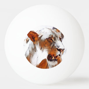 Lioness digital bearbeitet tischtennisball