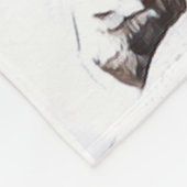 Lioness digital bearbeitete Fleecedecke (Ecke)