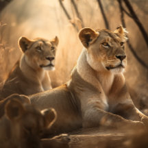 Lioness im Schatten - Löwenpuzzle