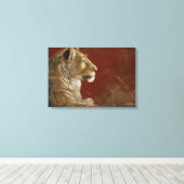 Lioness in der digitalen Shade-Malerei Leinwanddruck (Insitu (Holzboden))