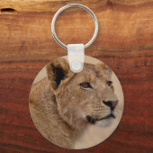 Lioness Kopf geschlossen Schlüsselanhänger (Vorderseite)