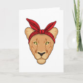 Lioness mit Bandana Karte (Vorderseite)