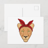 Lioness mit Bandana Postkarte (Vorne/Hinten)