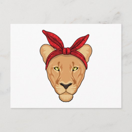 Lioness mit Bandana Postkarte (Vorderseite)