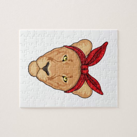 Lioness mit Bandana Puzzle (Horizontal)