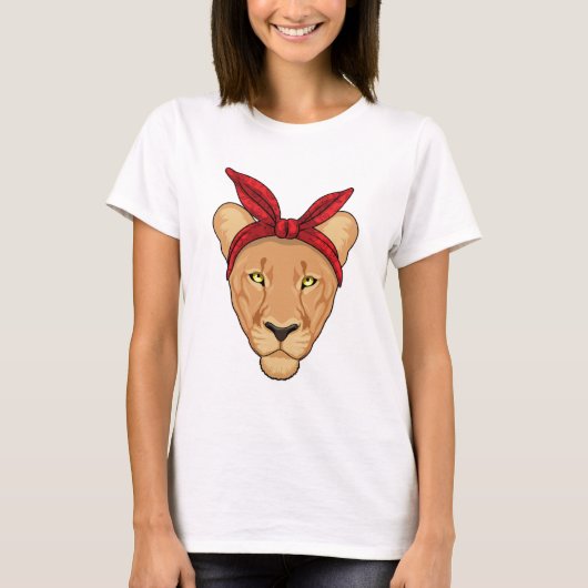 Lioness mit Bandana T-Shirt (Vorderseite)