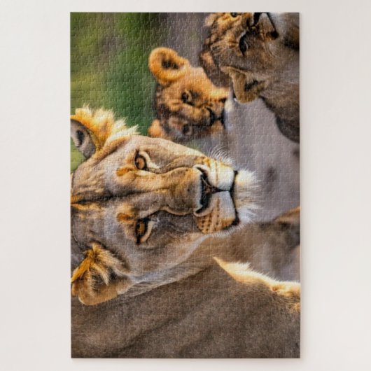 Lioness mit Kubs Puzzle (Vertikal)