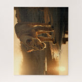 Lioness nimmt eine Pause im Sunset Jigsaw Puzzle e (Vertikal)