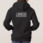 Lioness Personalisiert Name Schwarz und Weiß Hoodie (Rückseite)