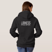 Lioness Personalisiert Name Schwarz und Weiß Hoodie (Schwarz voll)