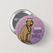 Lioness Queen of the Dschungel, Name des Kindes hi Button (Vorne & Hinten)