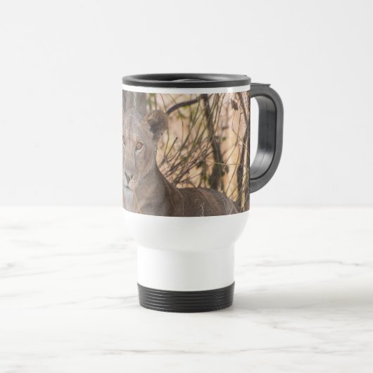 Lioness Reise Mug Reisebecher (VorderseiteRechts)