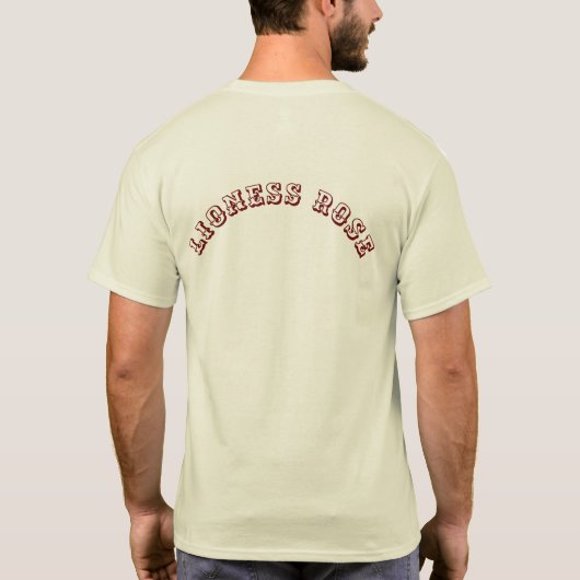"Lioness Rose" Schulterkitzel T-Shirt (Rückseite)