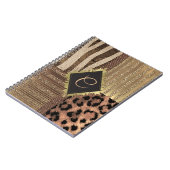Lioness Safari Chic Dschungel Glam Modern Sparkass Notizblock (Linke Seite)
