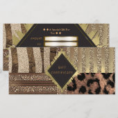 Lioness Safari Chic Jungle Glam Geschenk-Zertifika (Vorne/Hinten)