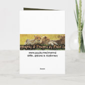 Lioness - Safari-Grußkarten Karte (Rückseite)