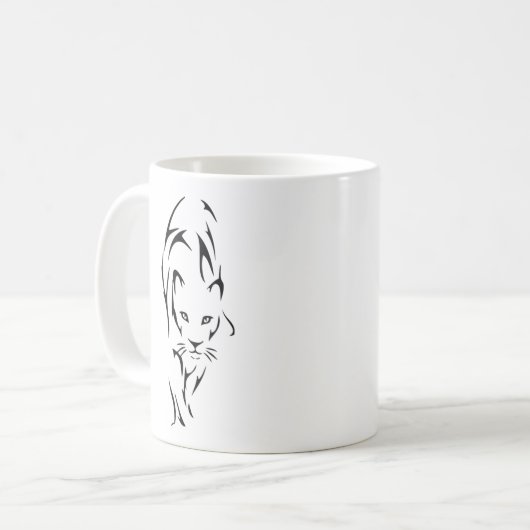 Lioness-Silhouette Kaffeetasse (Vorderseite Links)