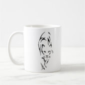 Lioness-Silhouette Kaffeetasse (Links)